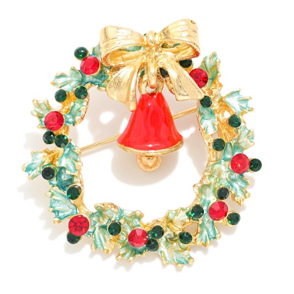 Wholesale christmas Wreath Hanging Bell Broach L