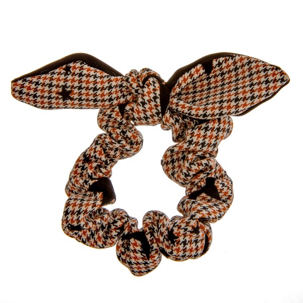 Houndstooth velvet star bow hair One size 100