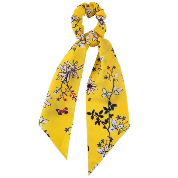 Wholesale butterfly floral hair scarf scrunchie One Polyester