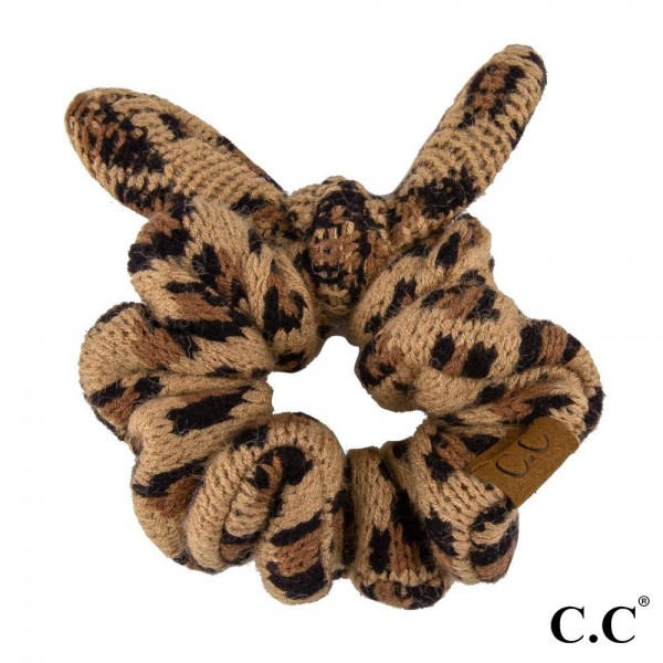 C.C Exclusives SCR-01
Leopard print, bow top knit scrunchie

- 47% Viscose, 29% Polyester, 24% Nylon
- Hand wash in cold only