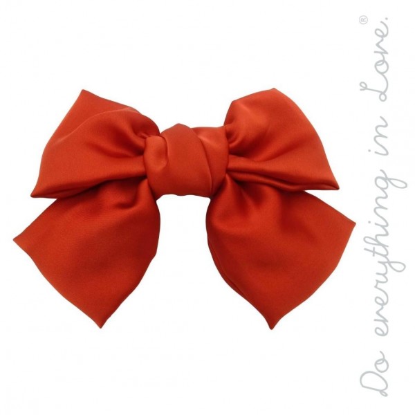 Wholesale do everything Love brand solid silky oversized hair bow barrette One W