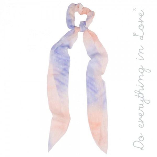 Do everything in Love brand lightweight sheer stripe tie-dye hair scarf scrunchie.

- One size
- Approximately 16" L
- 100% Polyester