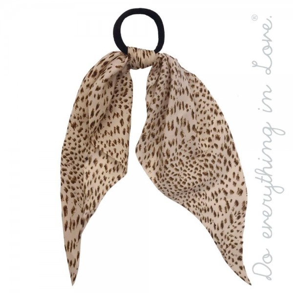 Wholesale do everything Love brand leopard print ponytail scarf One L Polyester