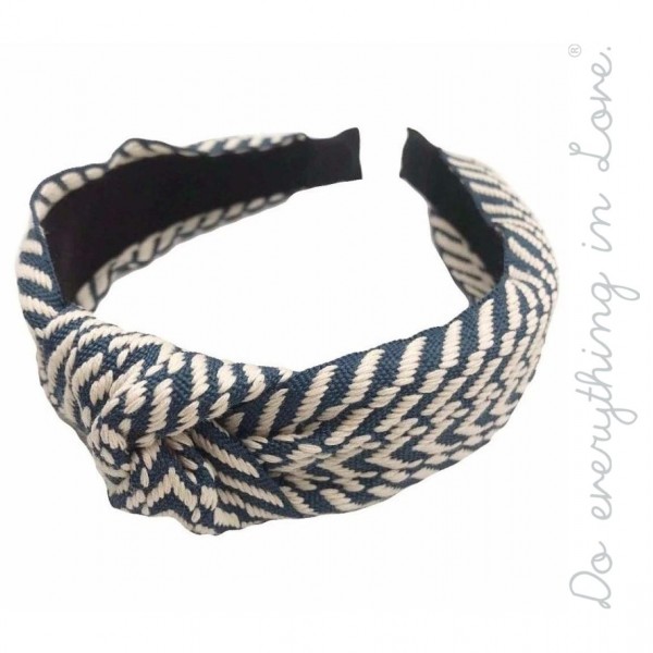 Wholesale do everything Love brand knotted geometric embroidered headband One Po