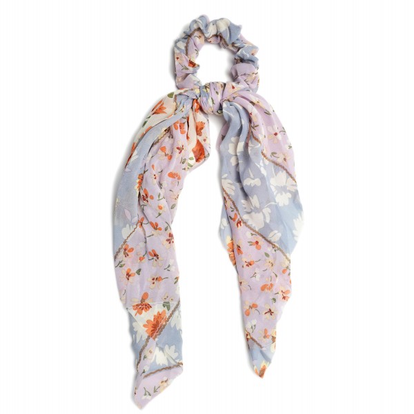 Wholesale floral Print Ponytail Scarf L