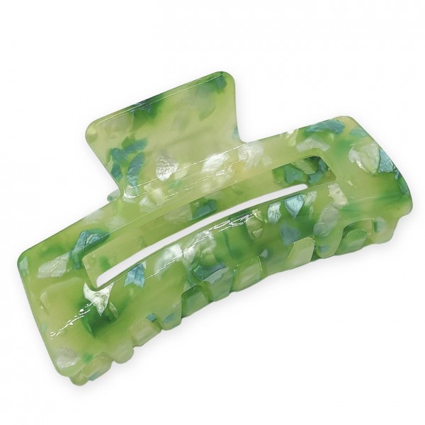 Acrylic Rectangle Hair Claw Clip.

- 100% Acrylic
- Approximately 3.2" Long
