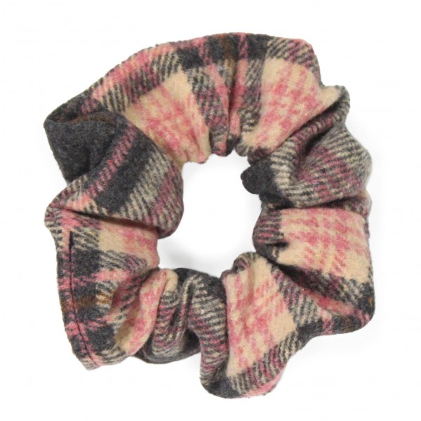 Ladies plaid hair scrunchie.
