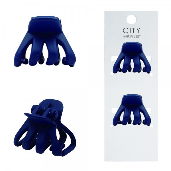 Solid Colored Matte Finish Hair Clip

- Set of 2
- Rubber Coated
- Approximately 1" W
