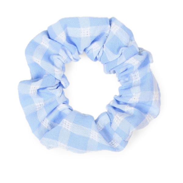 Gingham Print Hair Scrunchie

- 100% Polyester
