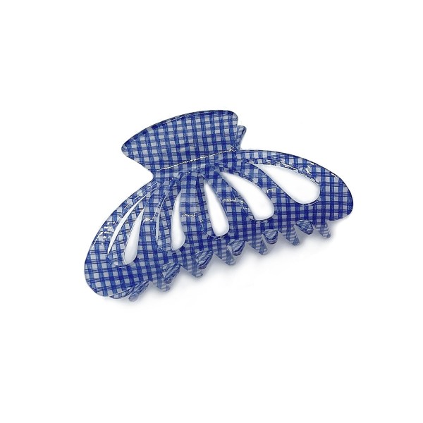 Gingham Print Acrylic Hair Clip

- Approximately 4.25" Length