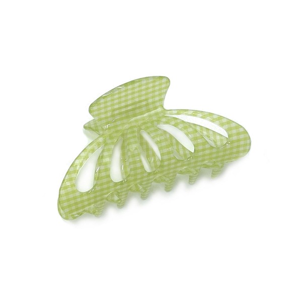 Gingham Print Acrylic Hair Clip

- Approximately 4.25" Length