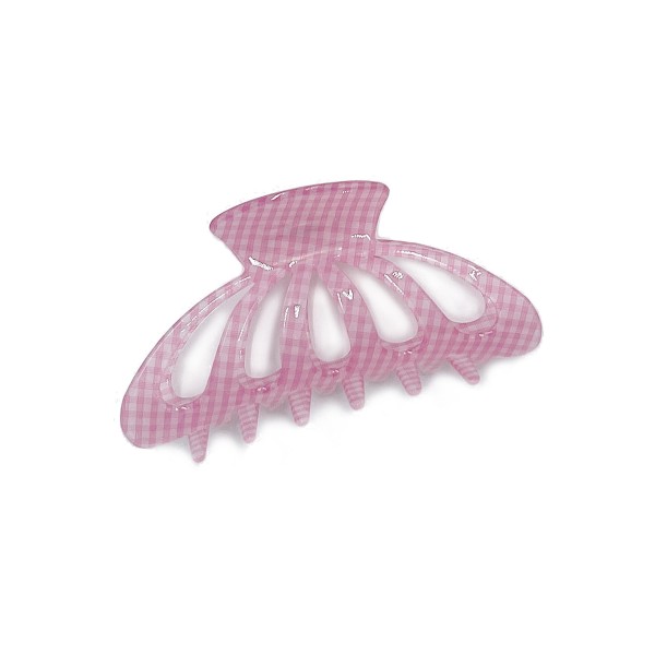 Wholesale gingham Print Acrylic Hair Clip