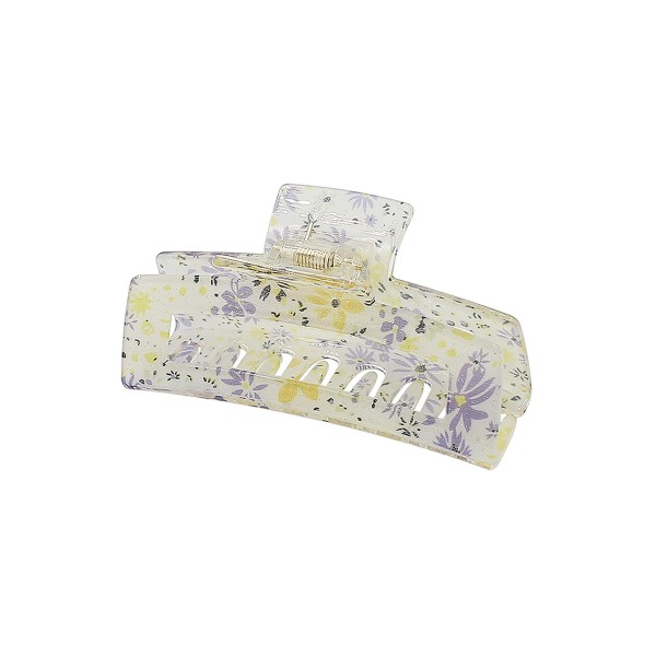 Glitter Acrylic Hair Clip With Flowers

- Approximately 3.75" Wide