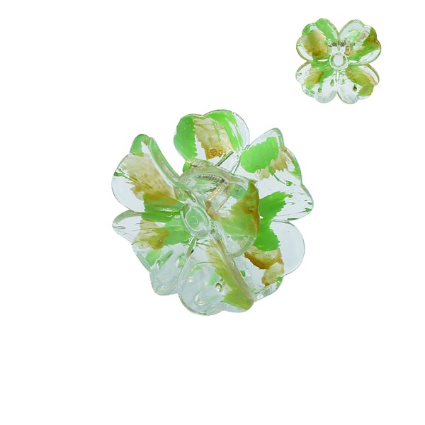 Clear Acrylic Flower Hair Clip With Gold Accents

- Approximately 2.5" Length