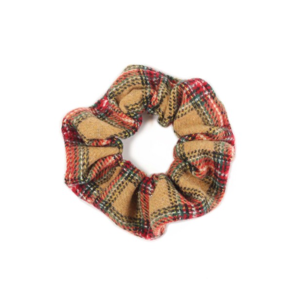 Wholesale plaid Print Hair Scrunchie One Polyester