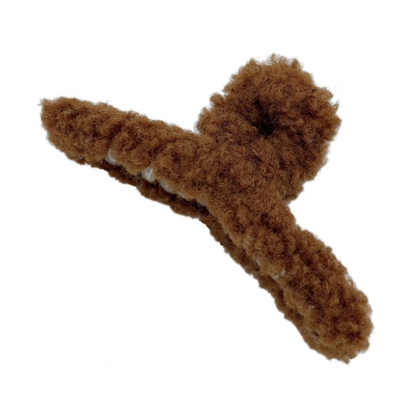 Sherpa Covered Hair Claw Clip

- Approximately 5" L