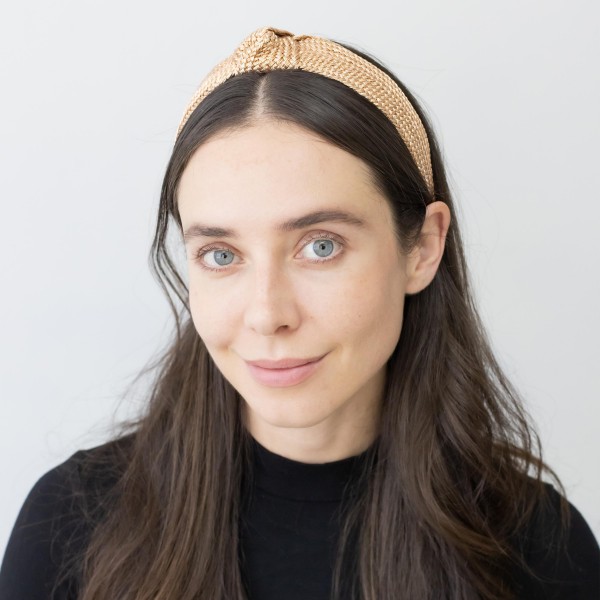 Metallic Woven Headband With Top Knot Detail 

- One Size Fits Most
- 100% Polyester 