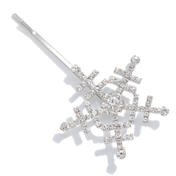 Wholesale rhinestone Snowflake Hair Pin L