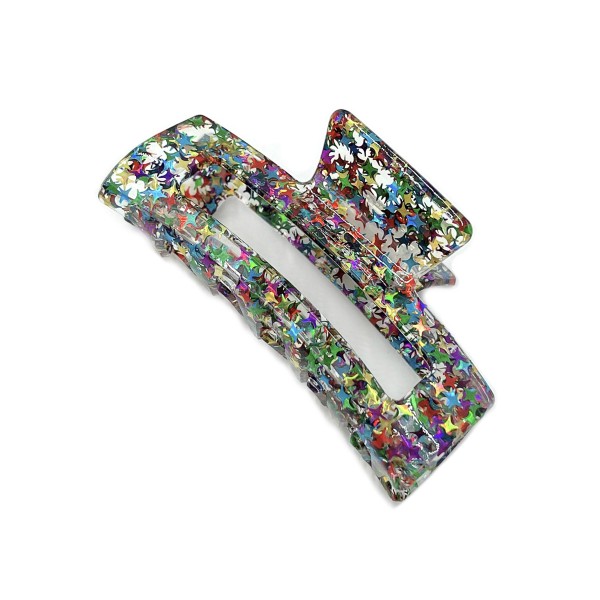 Do Everything In Love Glitter Resin Hair Clip 

- Approximately 3" L