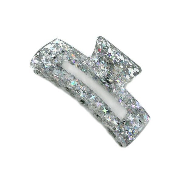Do Everything In Love Glitter Resin Hair Clip 

- Approximately 3" L