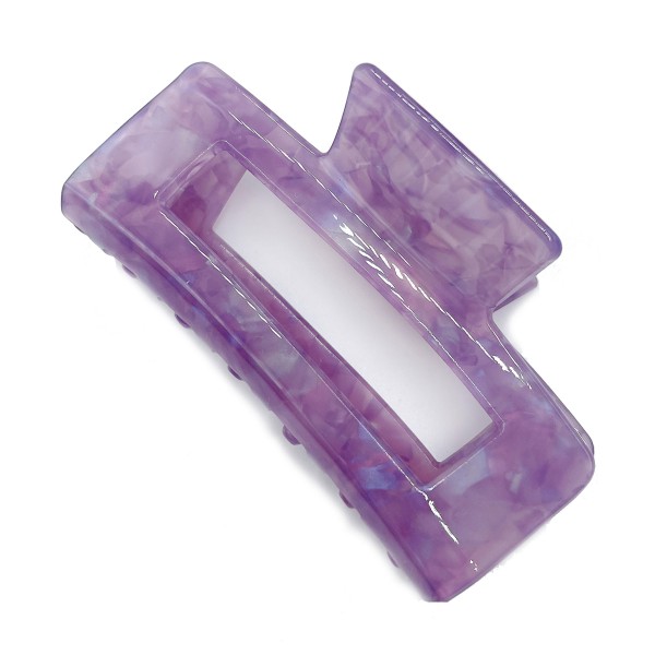 Do Everything In Love Rectangular Multi-toned Resin Hair Clip

- Approximately 3.5" L