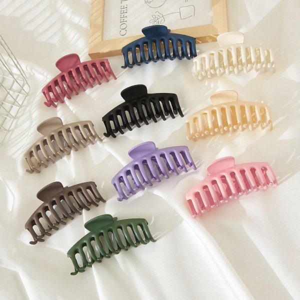 Large Solid Color Matte Hair Claw.

- Approximately 4.25" L