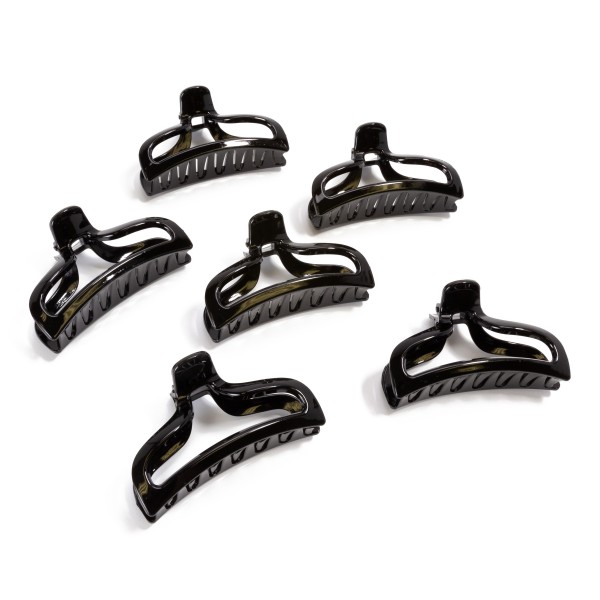 Solid Black Acrylic Hair Claw.

- Approximately 4" L