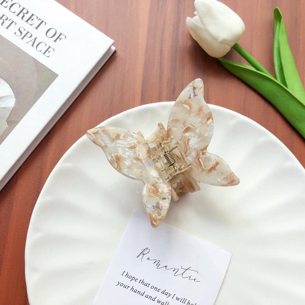 Wholesale acrylic Butterfly Claw Hair Clip W Claw Clip Opening