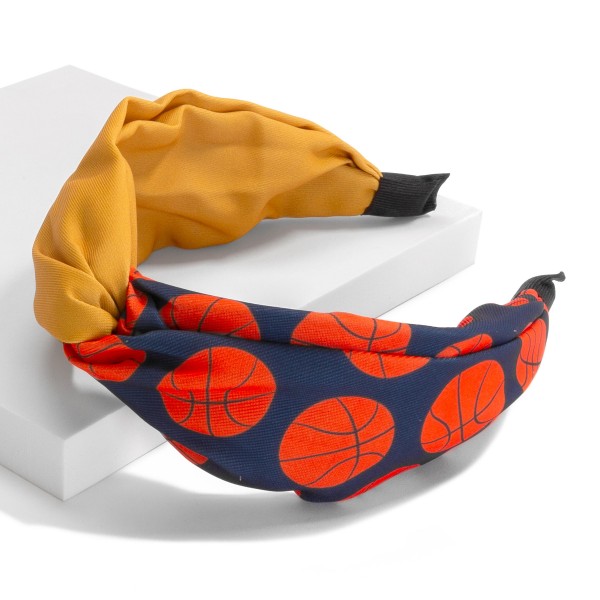 Basketball Knotted Headband

- One Size Fits Most