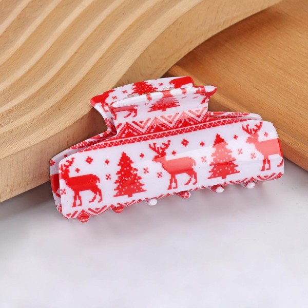 Wholesale christmas Printed Hair Claw Clips L