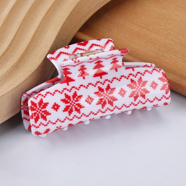 Wholesale christmas Printed Hair Claw Clips L