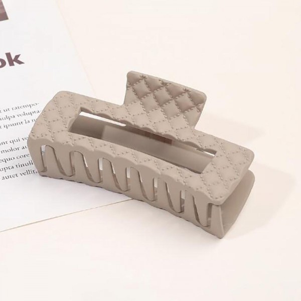 Wholesale matte Quilted Rectangle Hair Claw Clip L