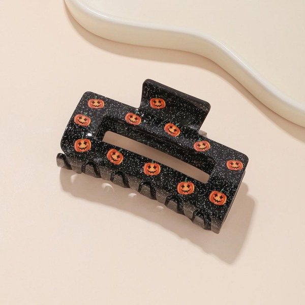 Wholesale halloween Pumpkin Rectangle Hair Claw Clip L