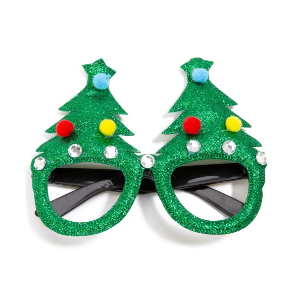 Wholesale novelty Christmas Themed Glasses One Fits Most