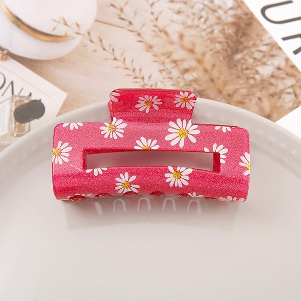 Wholesale glitter Acetate Claw Hair Clip Flower Accents L