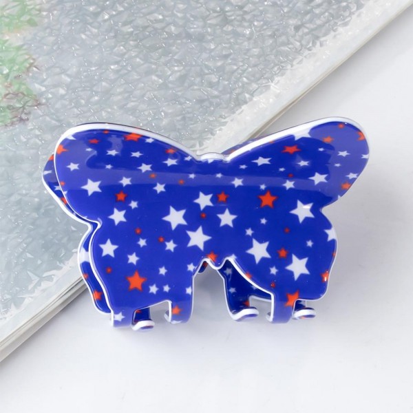 Wholesale butterfly Americana Acetate Flower Clip L