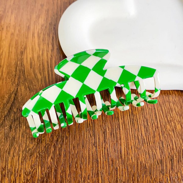 Checker Acetate Claw Hair Clip

- Approximately 3.25" L