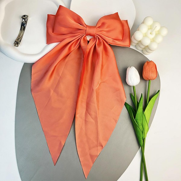 Handmade Satin Clip-In Hair Bow 

- Approximately 15" L