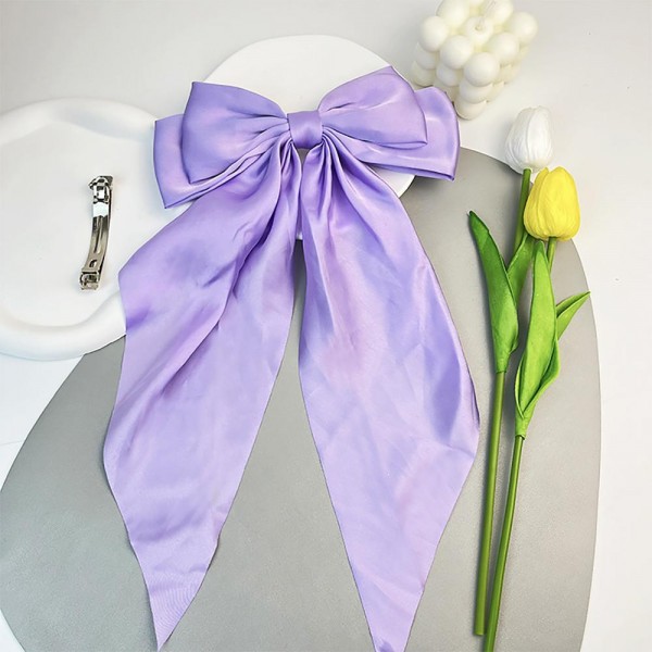 Handmade Satin Clip-In Hair Bow 

- Approximately 15" L