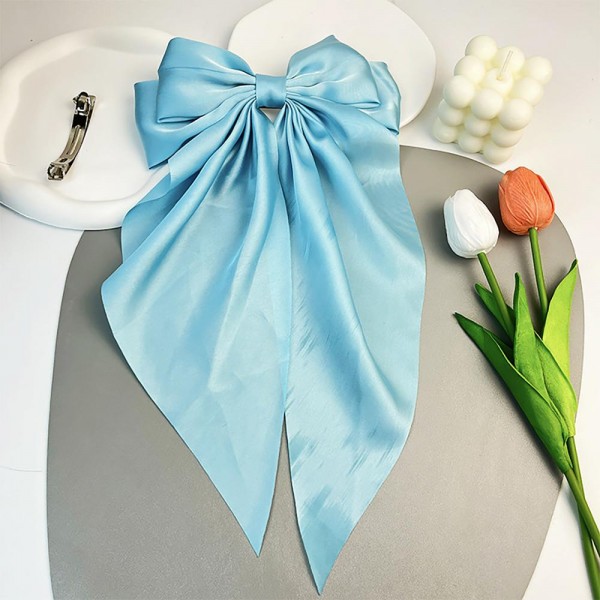 Wholesale handmade Satin Clip Hair Bow L