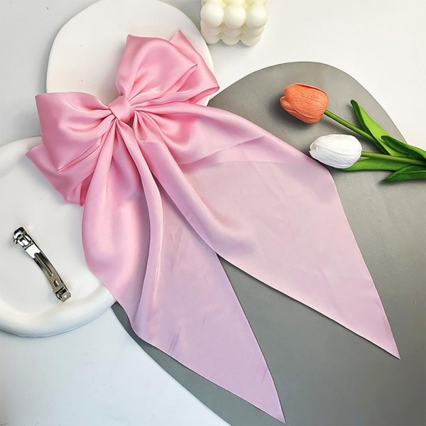 Wholesale handmade Satin Clip Hair Bow L