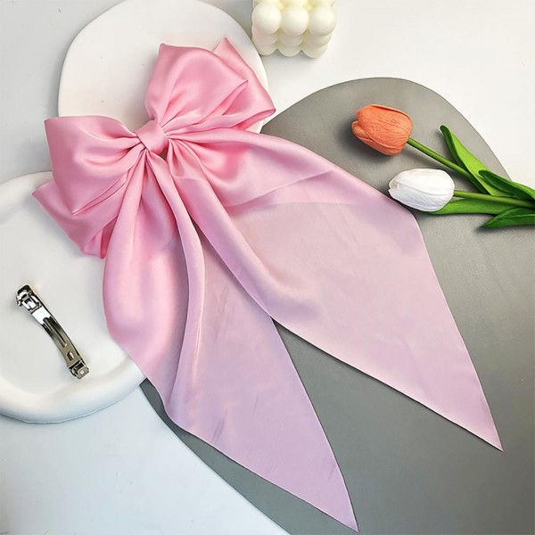 Wholesale handmade Satin Clip Hair Bow L