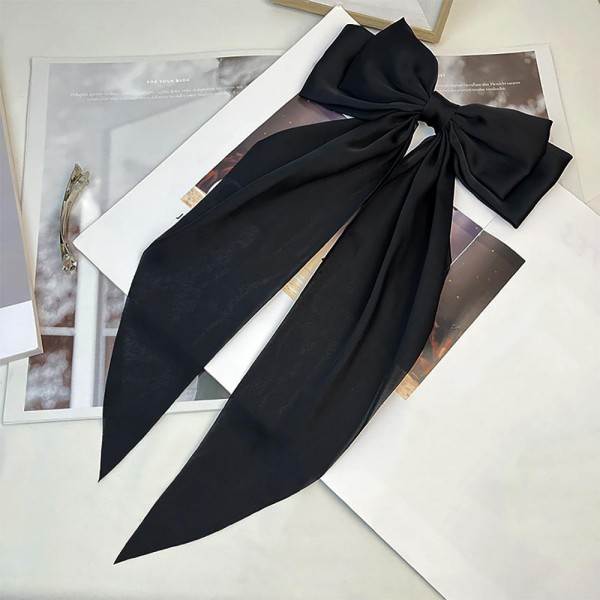 Handmade Satin Clip-In Hair Bow 

- Approximately 15" L