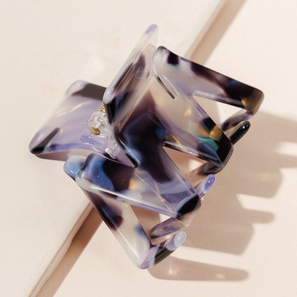 Wholesale zig Zag Acetate Claw Hair Clip L