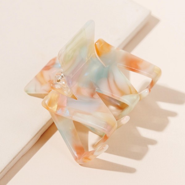 Wholesale zig Zag Acetate Claw Hair Clip L