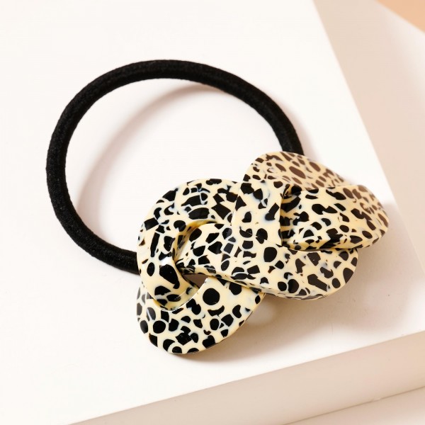 Wholesale hair Tie Knotted Acetate Detail L