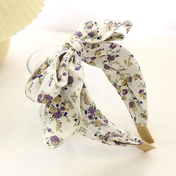 Wholesale floral Print Knotted Bow Headband One Fits Most