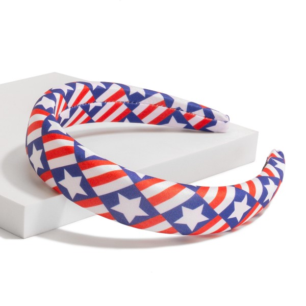 Wholesale americana Stars Stripes Cushion Headband One Fits Most