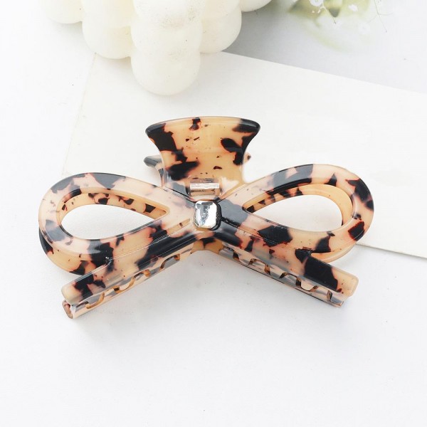 Wholesale acetate Bow Hair Clip Rhinestone Detail W
