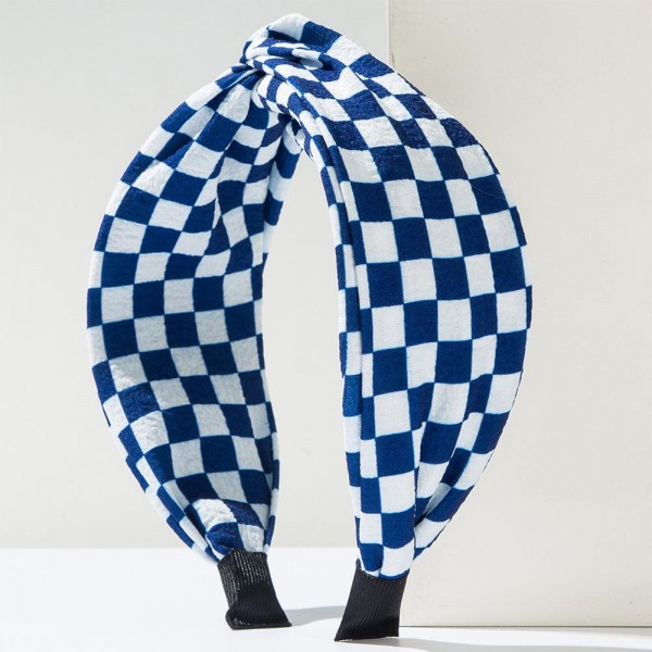 Wholesale checker Knotted Headband One Fits Most